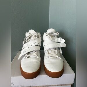 New Radii Men's Straight Jacket Silk Pebble Leather White Sneakers Shoes Size 10